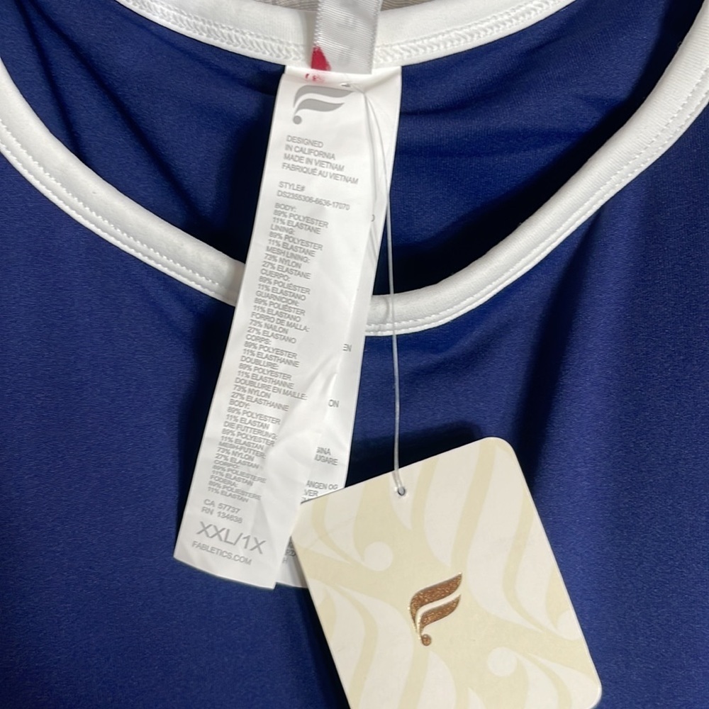 Fabletics Sporty Built‎ In Short Mini Tennis Dress Navy Blue New NWT Size XXL - Picture 6 of 11